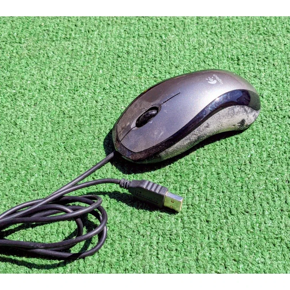 Logitech LX3 3-Button w/Tilt Wheel Ambidextrous Optical USB Corded OEM Mouse GUC